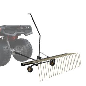 Tow Behind Dethatcher, 60-inch Tow Dethatcher with 24 Steel Tines, Lawn Dethatcher Rake for ATV or Mower