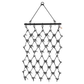 Drag Harrow, 4 x 4 ft Durable Chain Harrow with 69 Sharp Teeth, Suitable for ATV UTV Tractor, Ideal for Soil Preparation, Seeding