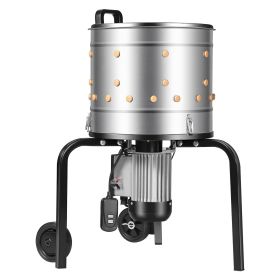 Chicken Plucker Machine, 15.7 in Drum, 550W & 275RPM Electric Chicken Plucking Machine with 114 Soft Fingers & Transport Wheels