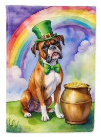 Boxer St Patrick's Day Garden Flag Mailbox Flag Decorative Yard Flag Banner Outside Patio Artwork Yard Flower Beds, Garden Size, Multicolor