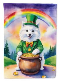 American Eskimo St Patrick's Day Garden Flag Mailbox Flag Decorative Yard Flag Banner Outside Patio Artwork Yard Flower Beds, Garden Size, Multic