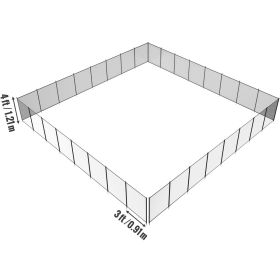 Pool Fence, 4 x 96 FT Pool Fences for Inground Pools, Removable Child Safety Pool Fencing, Easy DIY Installation Swimming Pool Fence